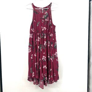Torrid Burgundy Floral Sleeveless Midi Dress Women's 2X